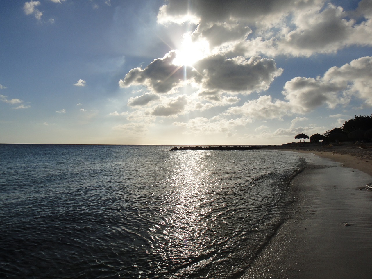 beach sunset hawaii free photo