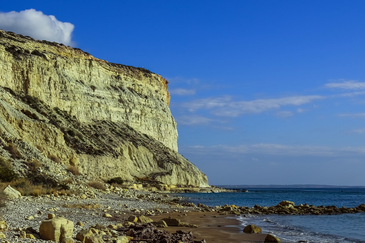 beach cliffs sea free photo