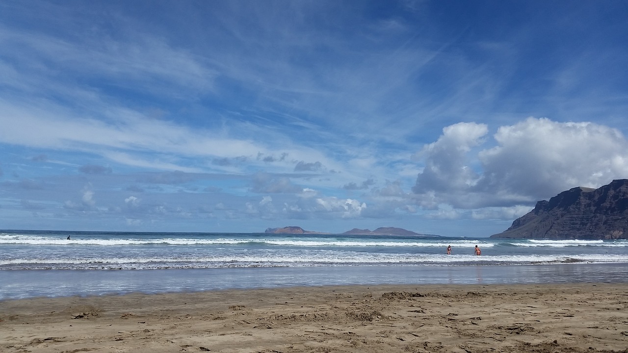 beach lanzarote sea free photo