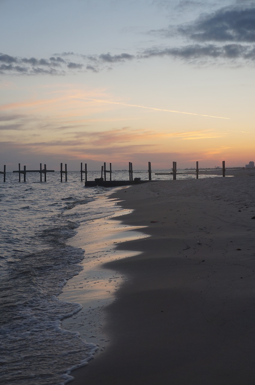 beach sunset sand free photo