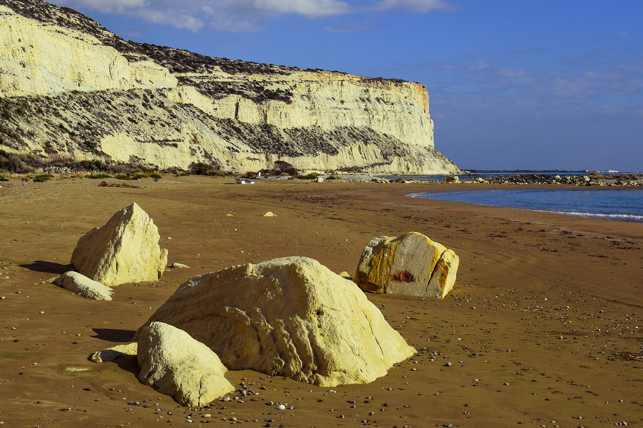 beach cliffs sea free photo