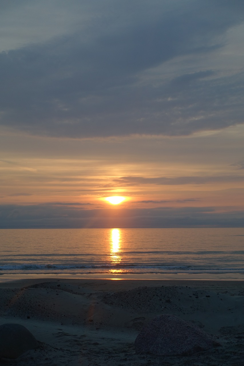 beach evening sky free photo