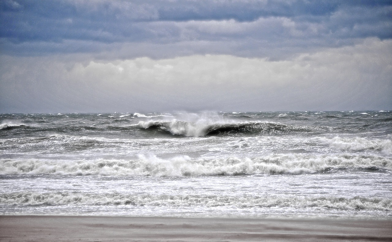 beach storm ocean free photo