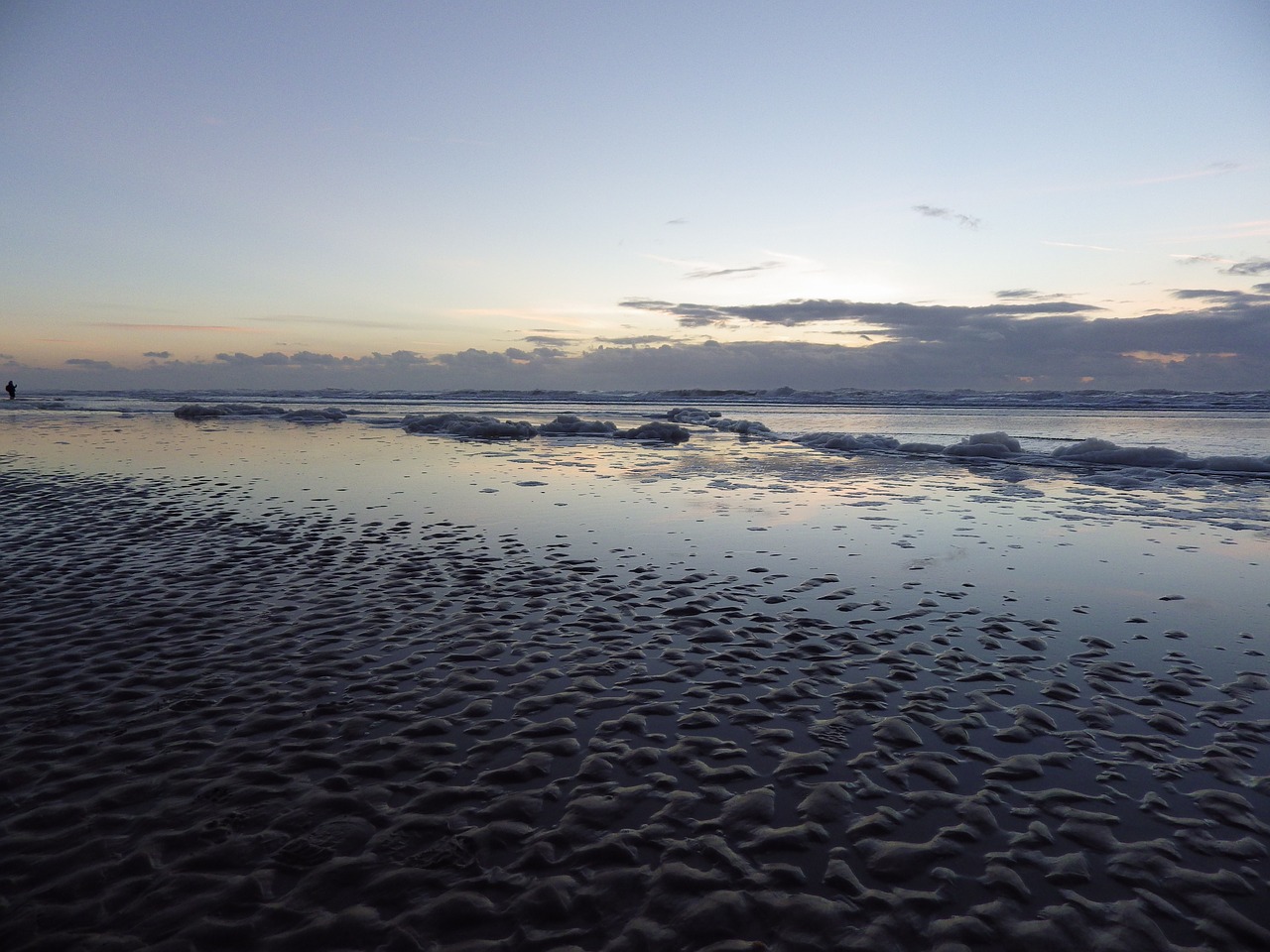 beach sea sunset free photo