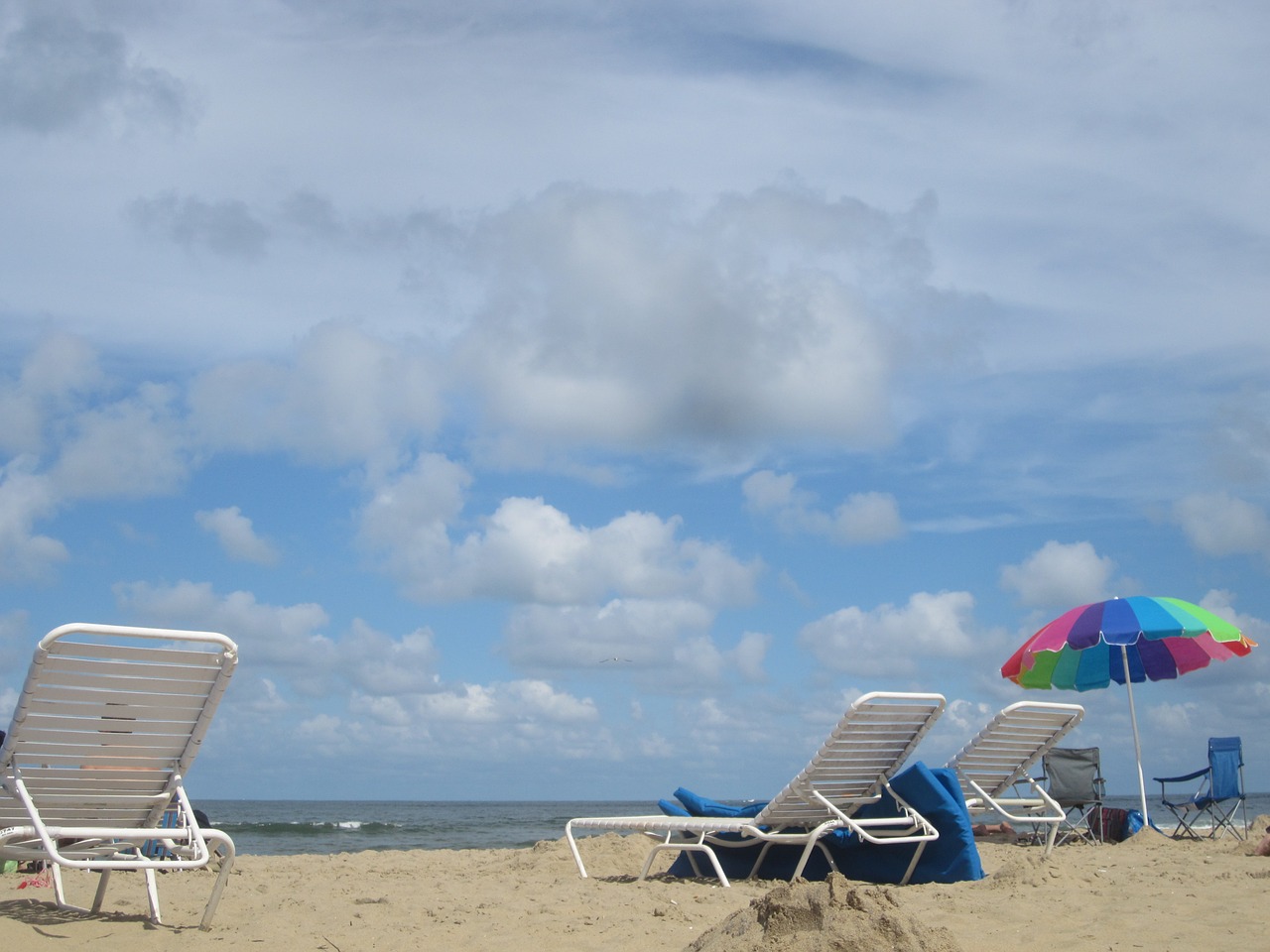 beach clouds relax free photo