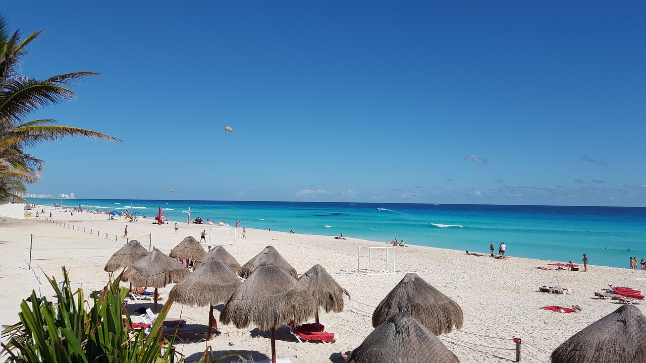 beach sand blue free photo