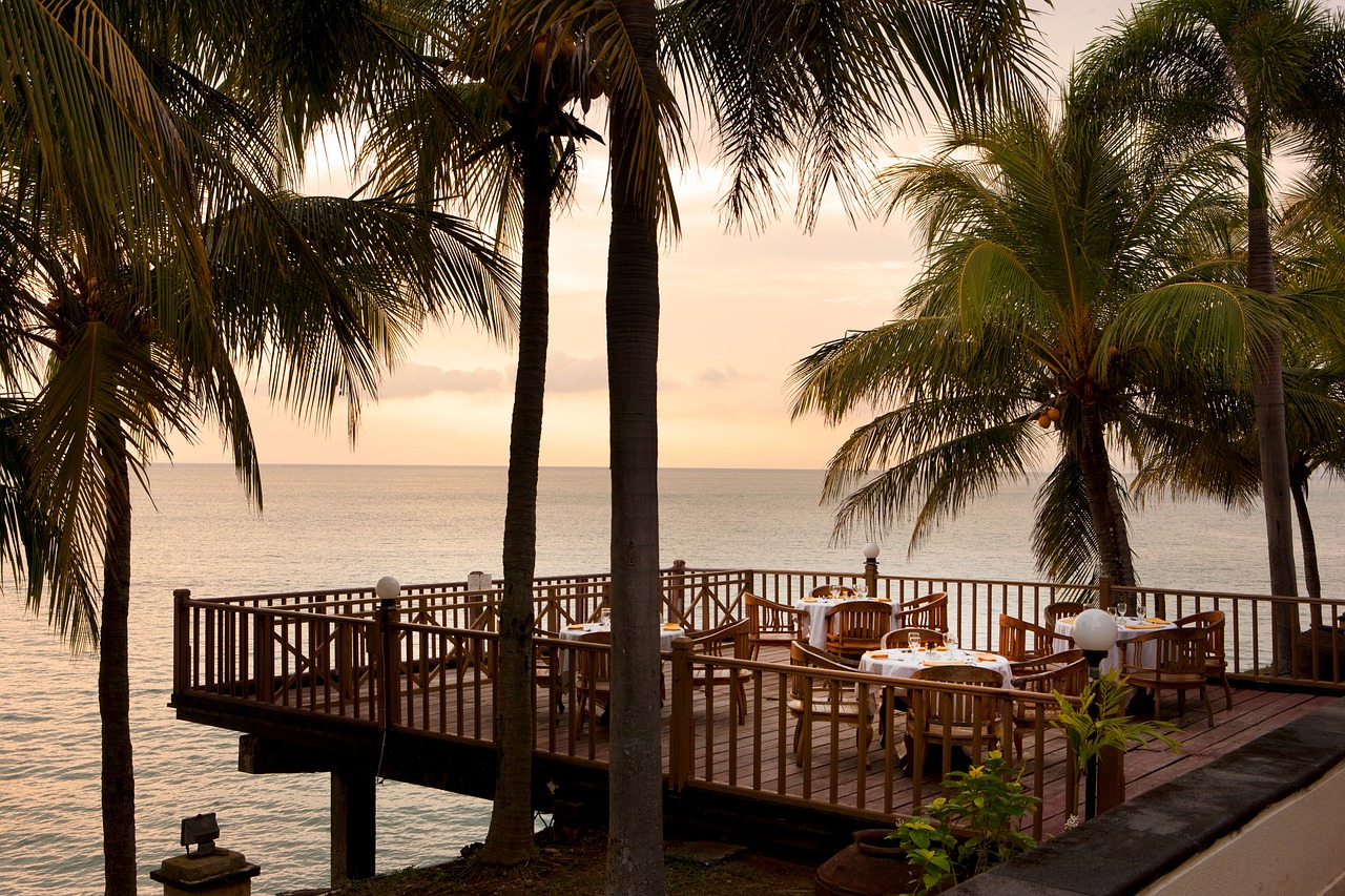 beach beach resort restaurant free photo