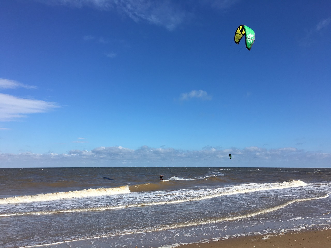 beach norfolk paragliding free photo