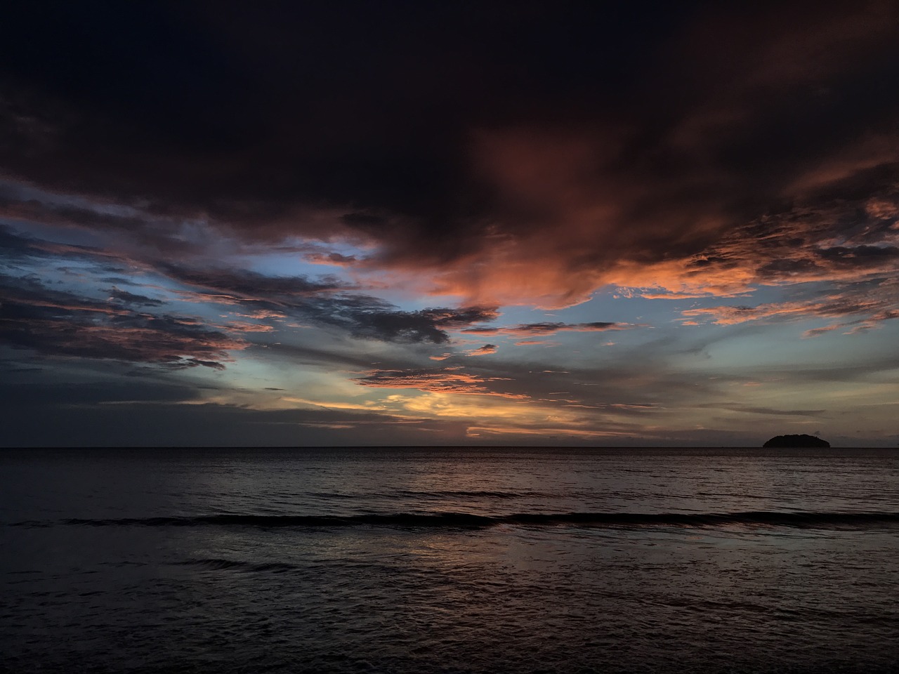 beach sunset sabah free photo