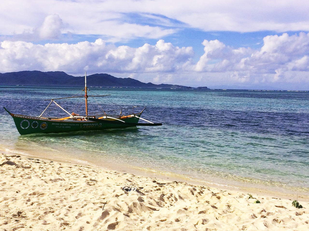 beach boat sea free photo