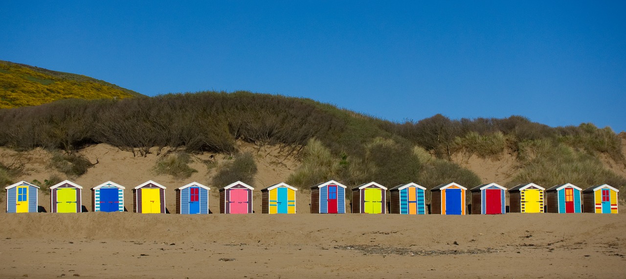 beach hut seaside free photo