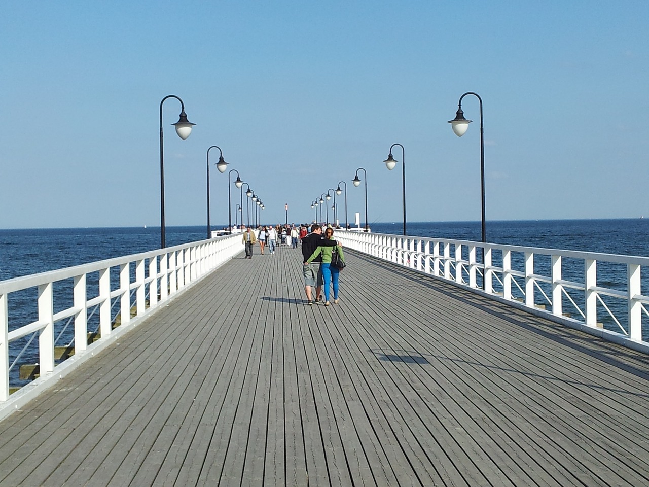 beach pier walk free photo