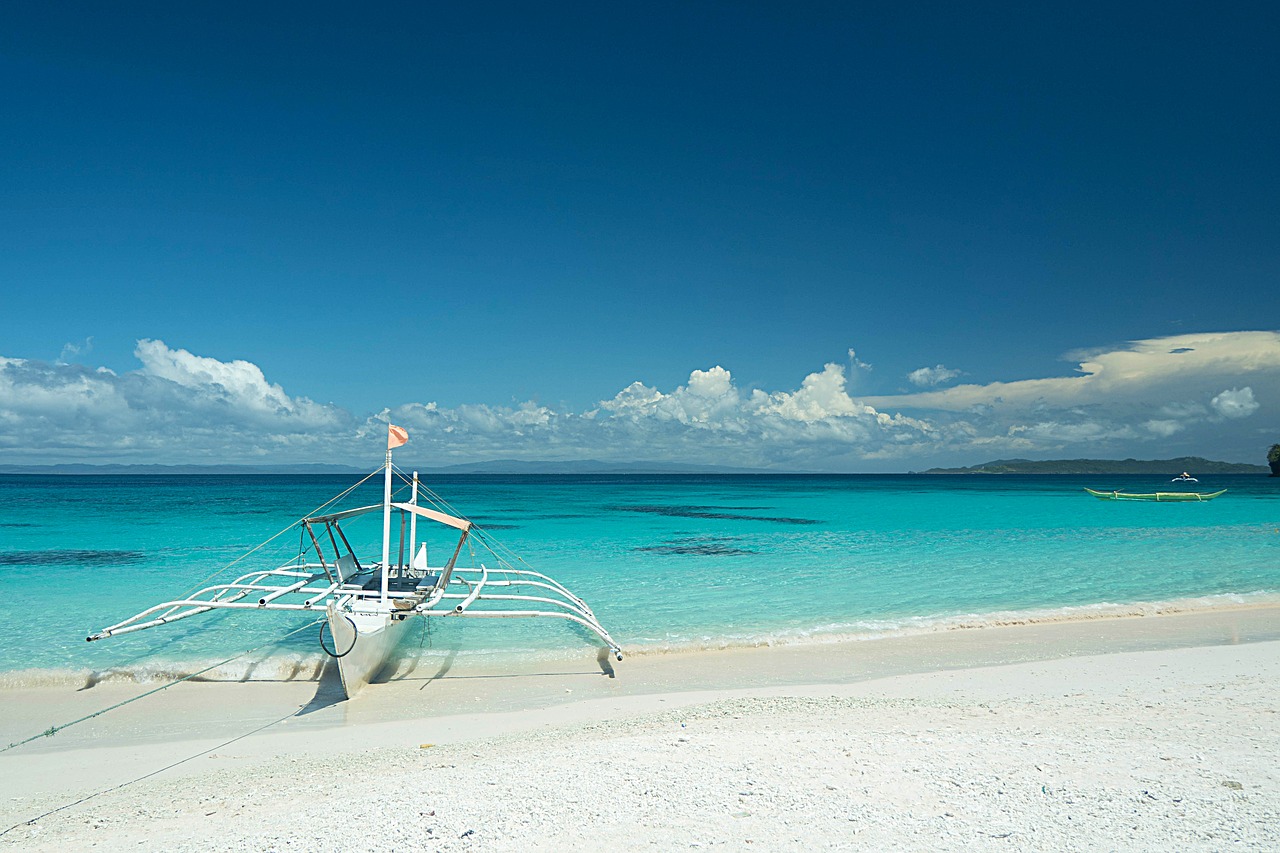 beach boat sea free photo