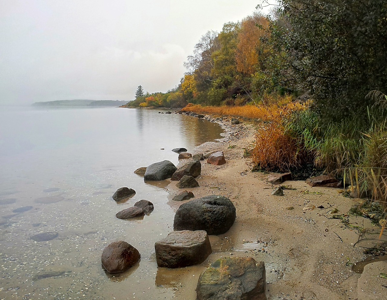 beach autumn coastal free photo