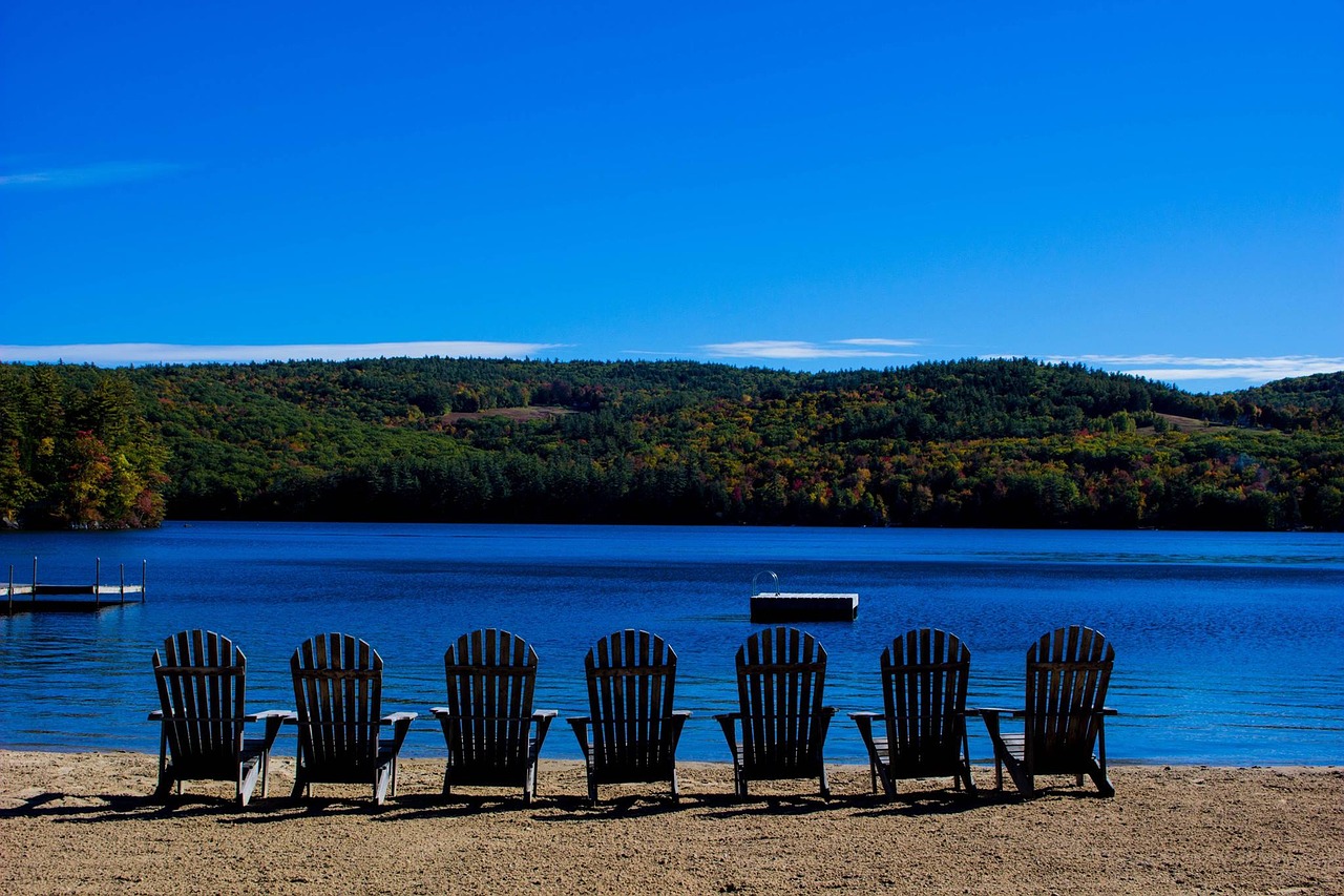 beach lake chairs free photo