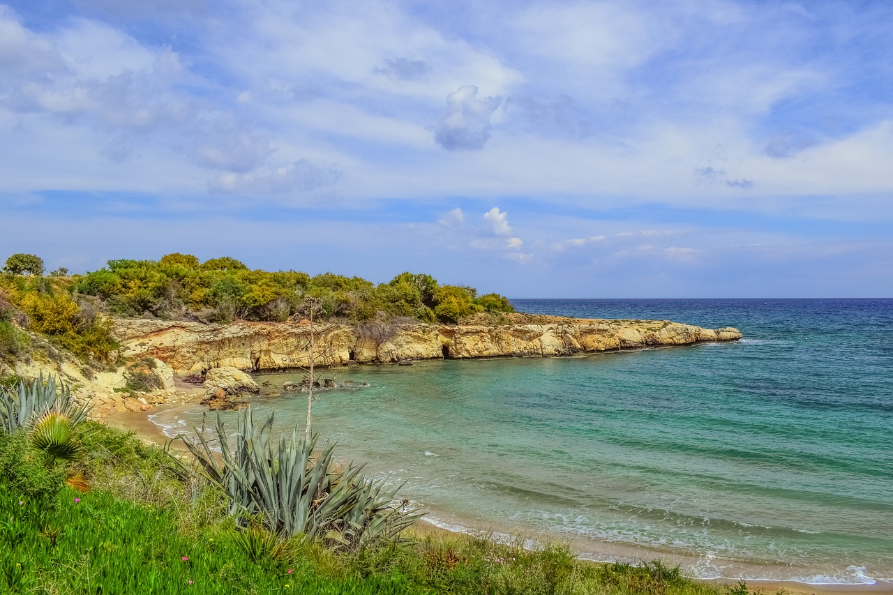 beach cliff landscape free photo