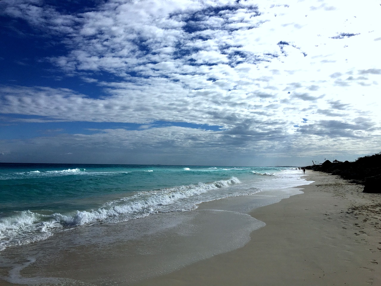 beach clouds sky free photo