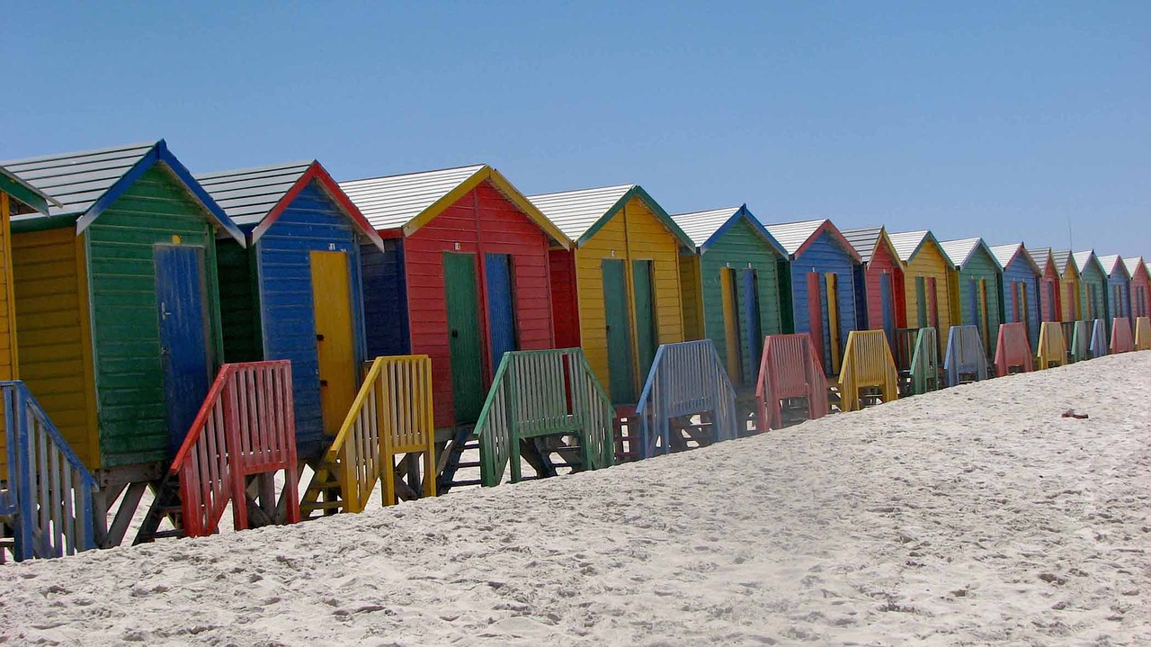 beach south africa cabanas free photo