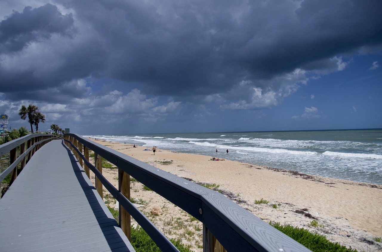 beach boardwalk ocean free photo