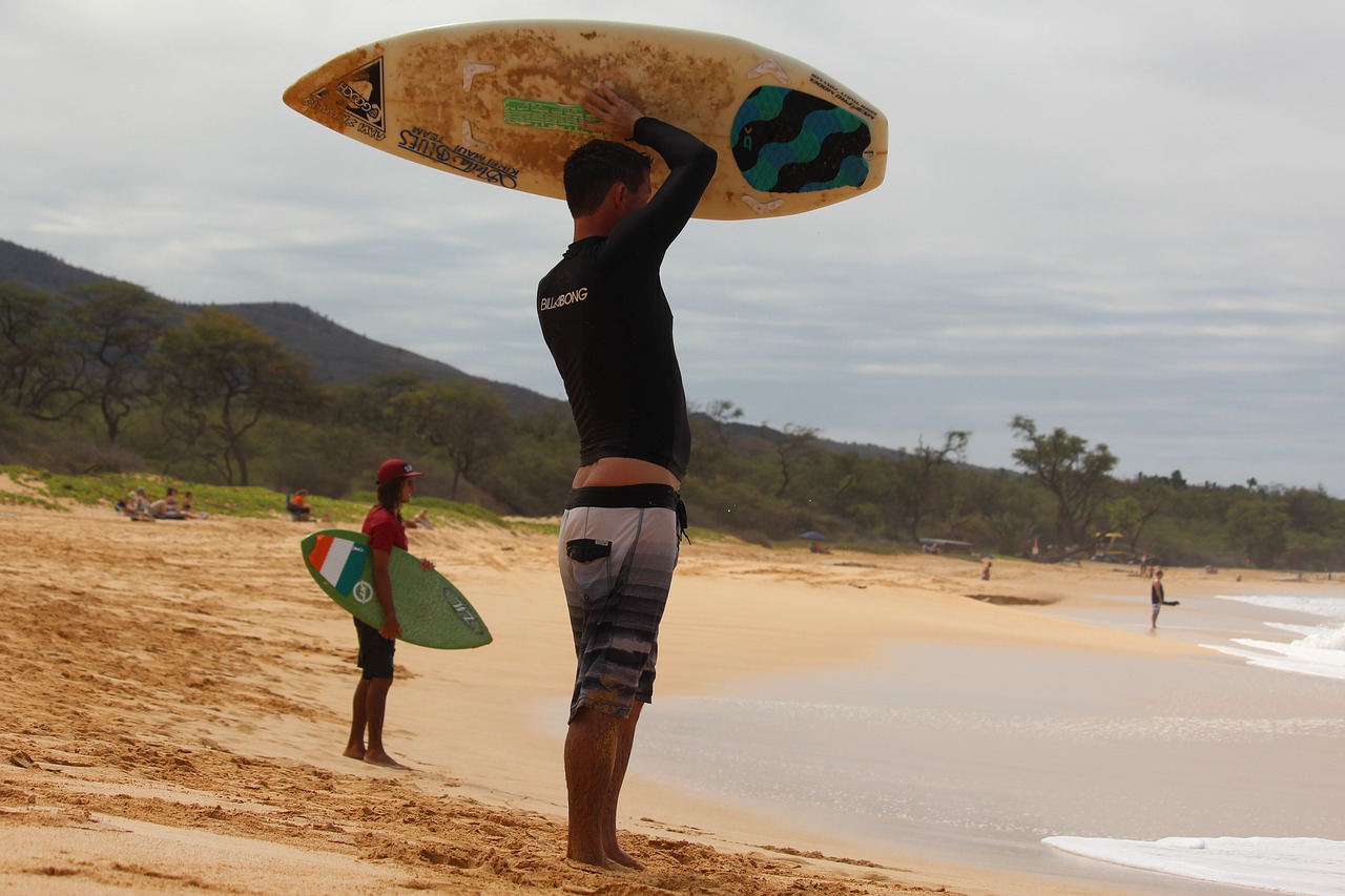 beach surfboard surfer free photo