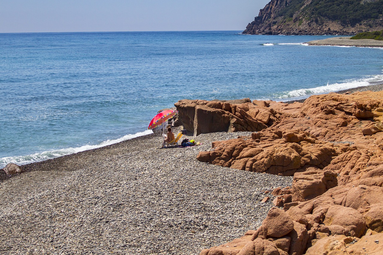 beach lonely beach sardinia free photo