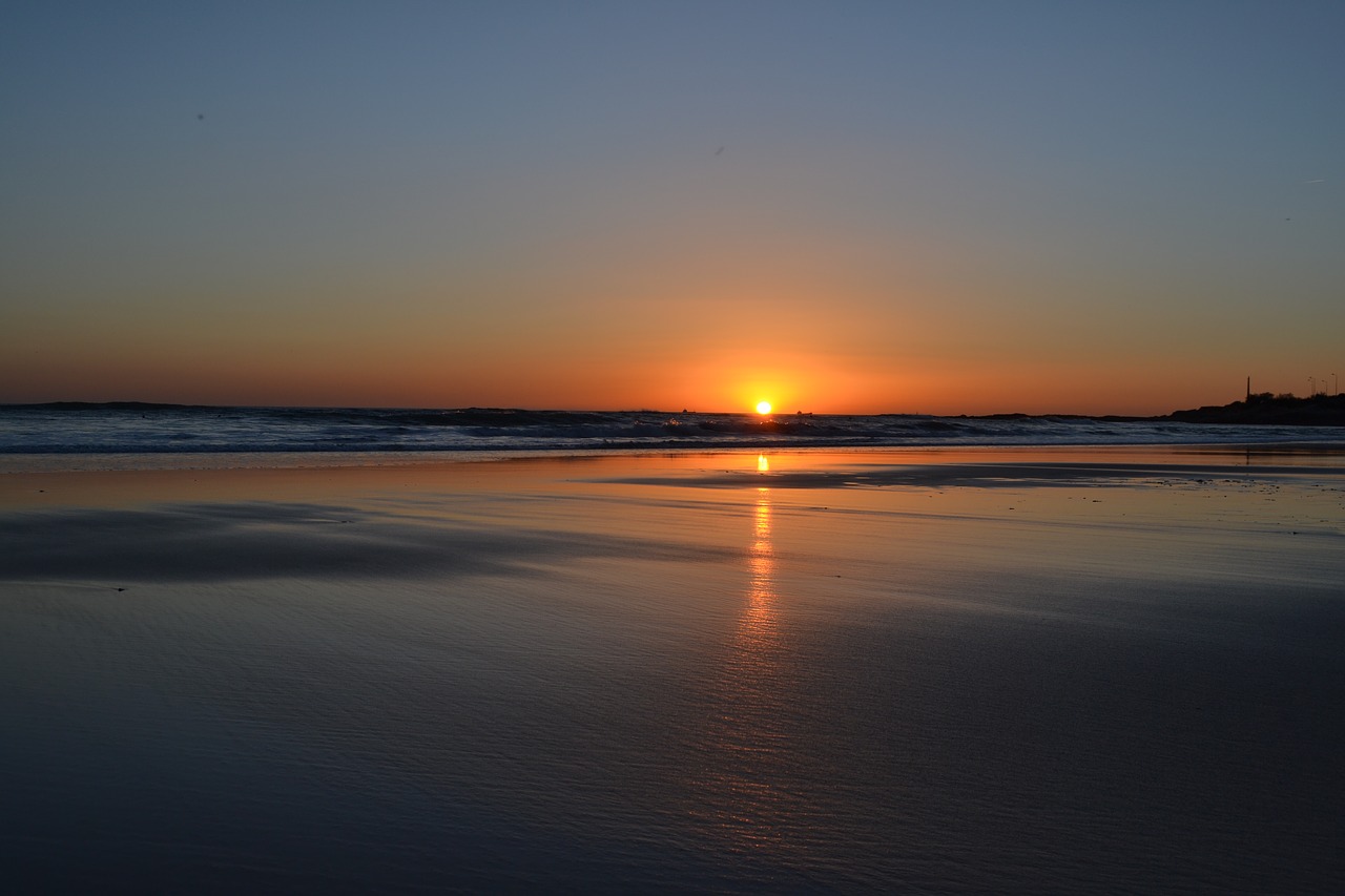 beach sunset sun free photo