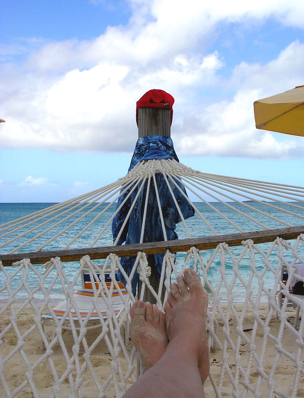beach hammock toes free photo