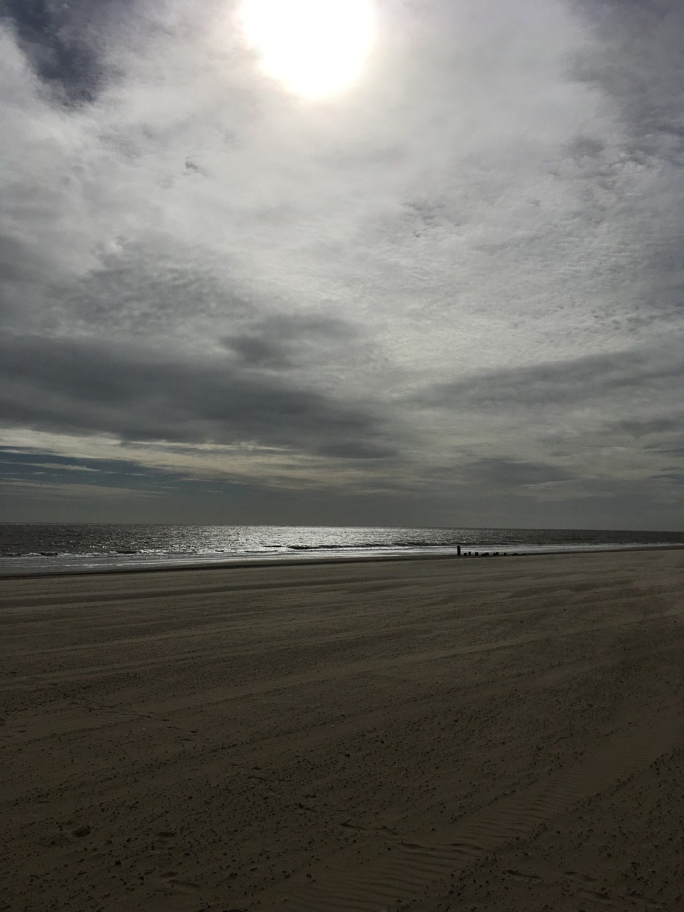 beach sand clouds free photo