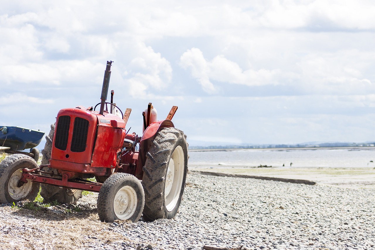 beach tractor vehicle free photo