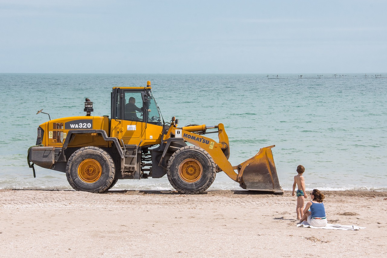 beach summer heavy industry free photo