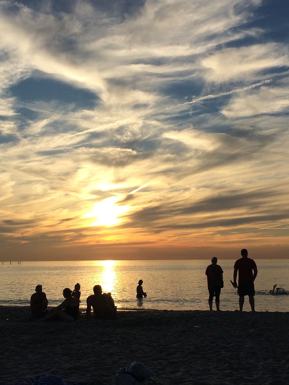 beach sunset sea free photo