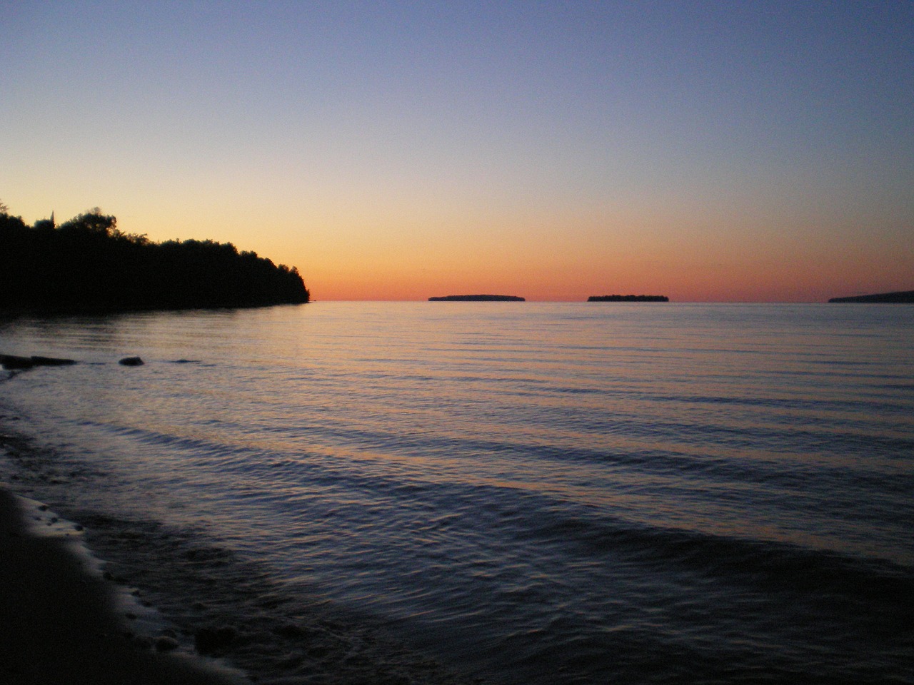beach sunset serene free photo