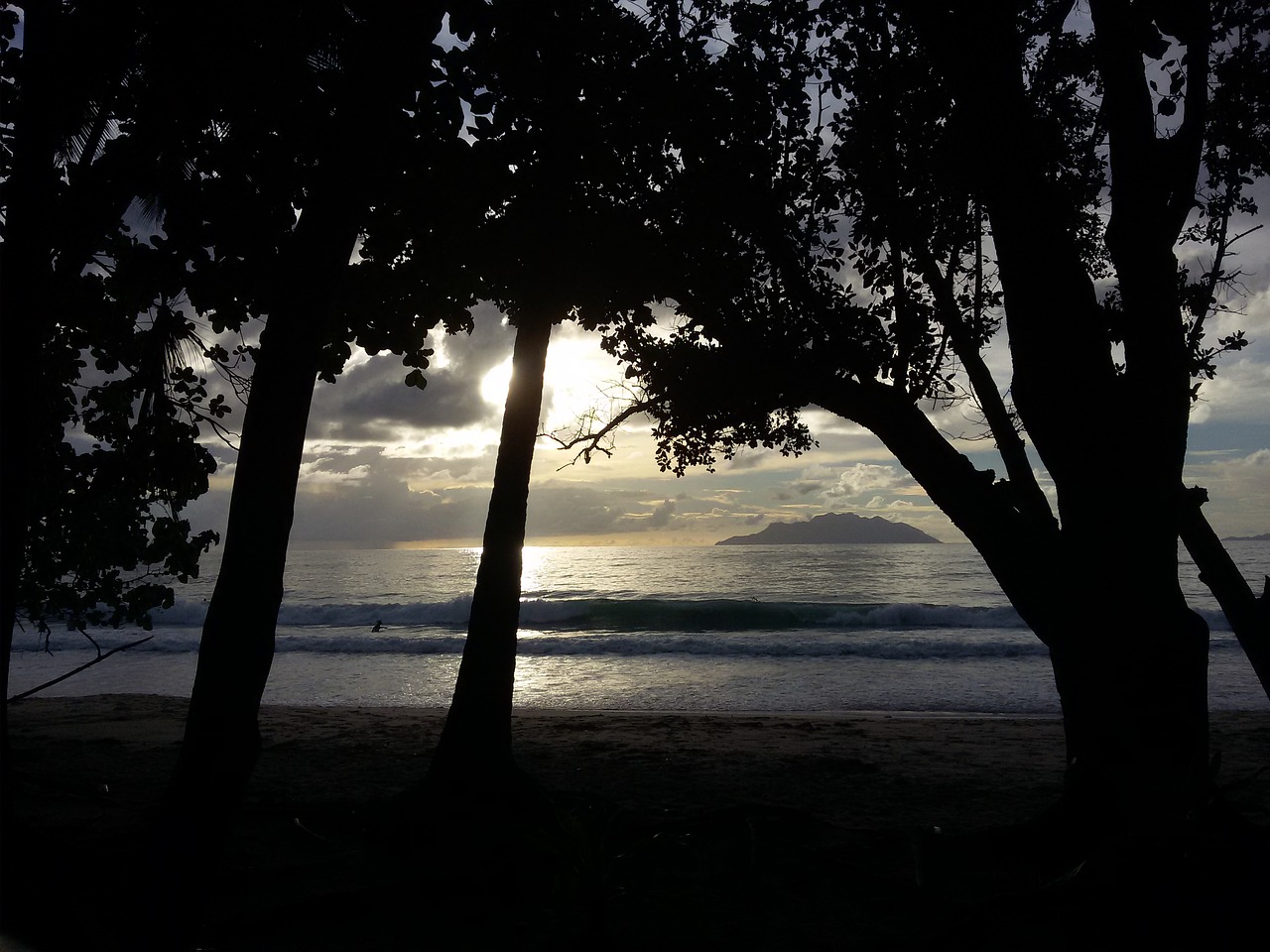 beach sunset paradise free photo