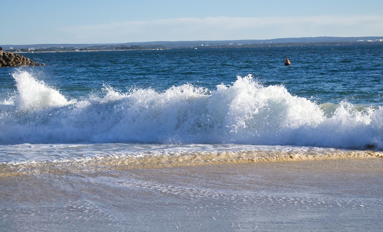beach waves sand free photo