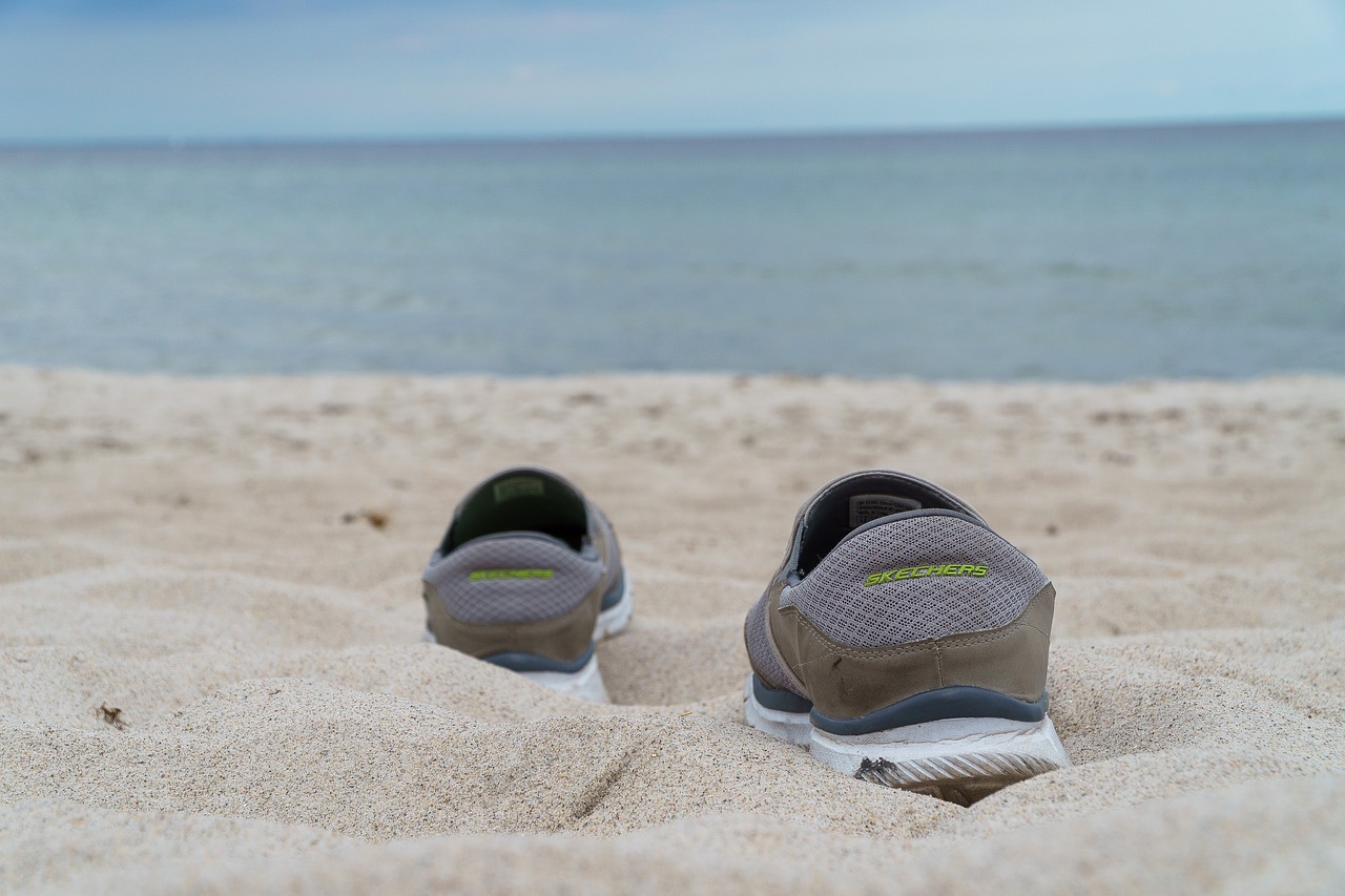 beach baltic sea shoes free photo