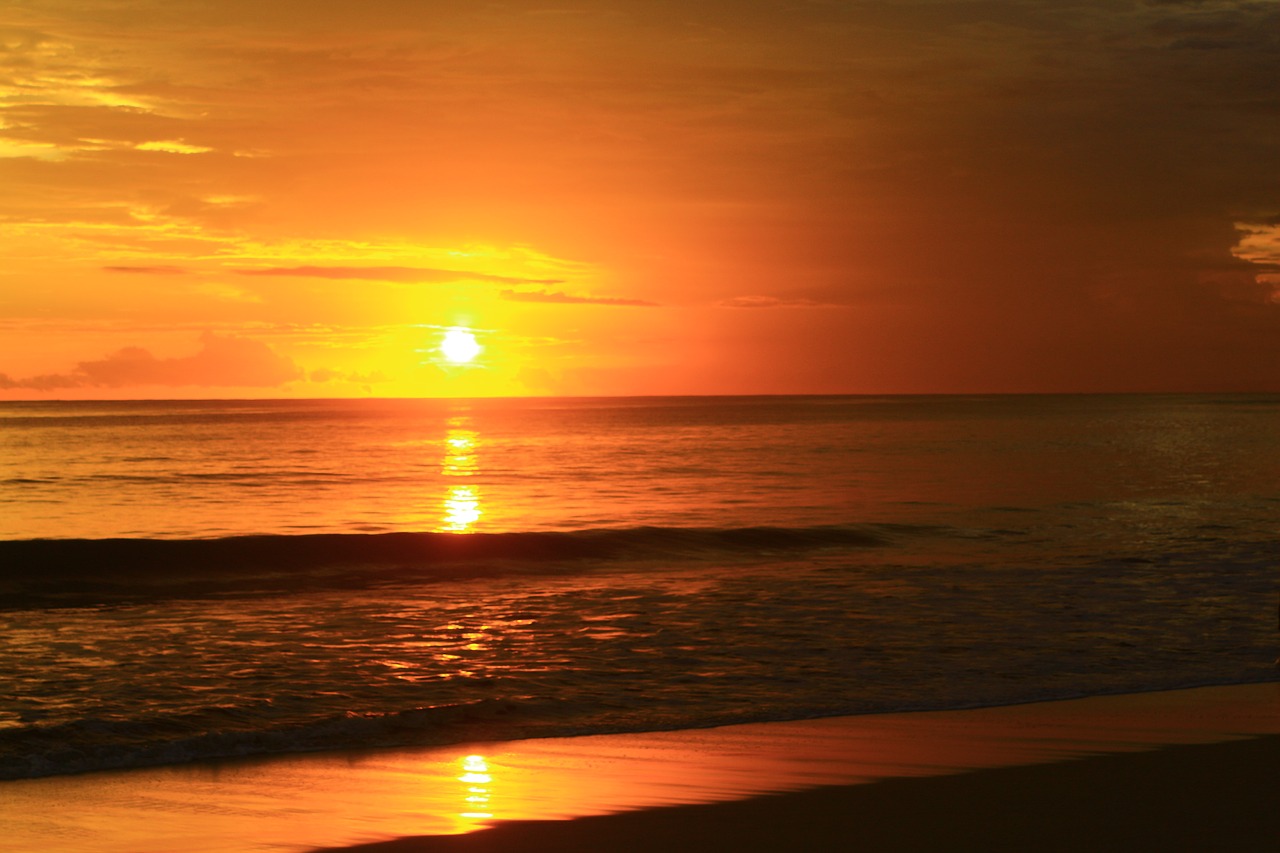 beach sky sunset free photo