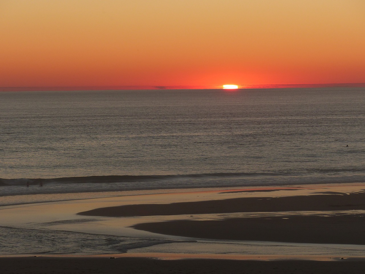 beach sun sunset free photo