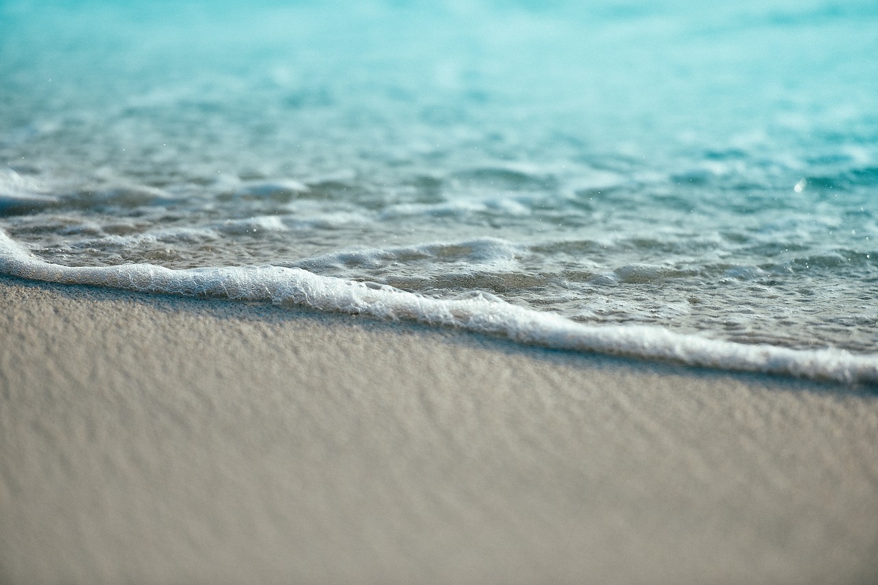 beach sand water free photo