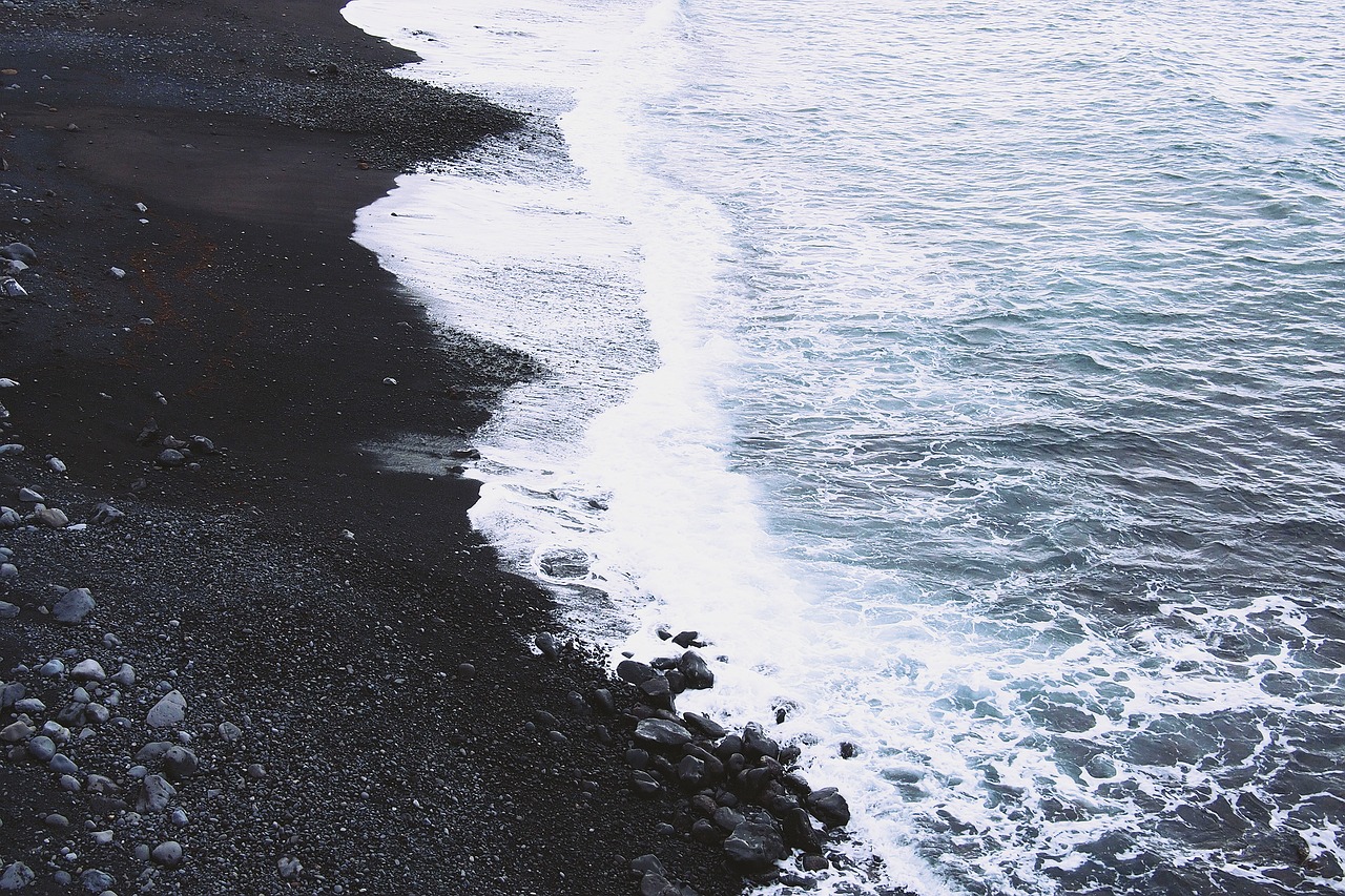 beach sand rocks free photo