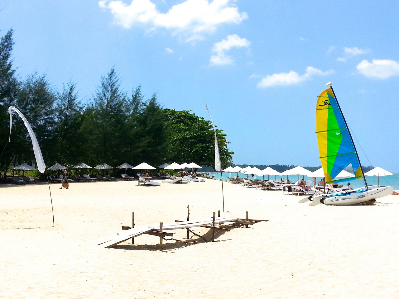 beach white sand thailand free photo