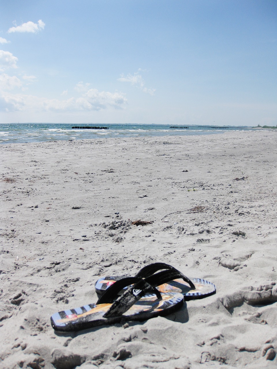 beach flip flops sea free photo