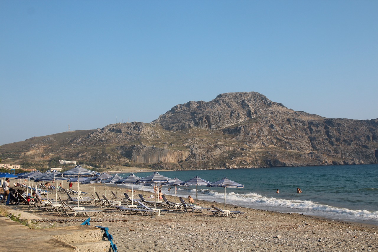 beach island of crete greece free photo