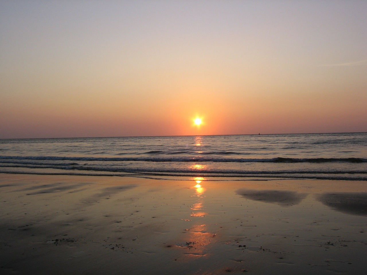 beach sunset ocean free photo