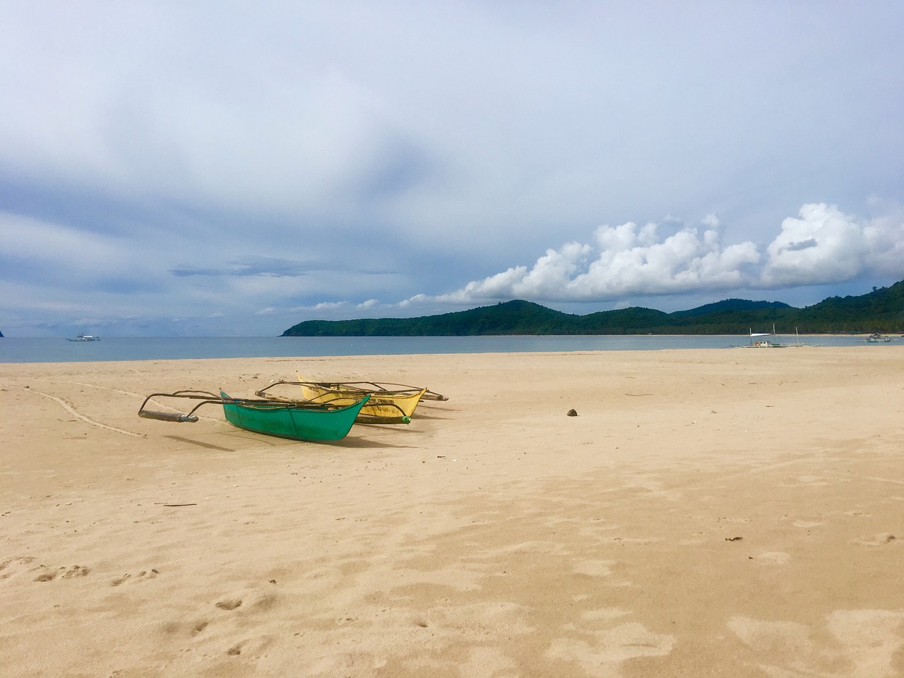 beach boat sea free photo