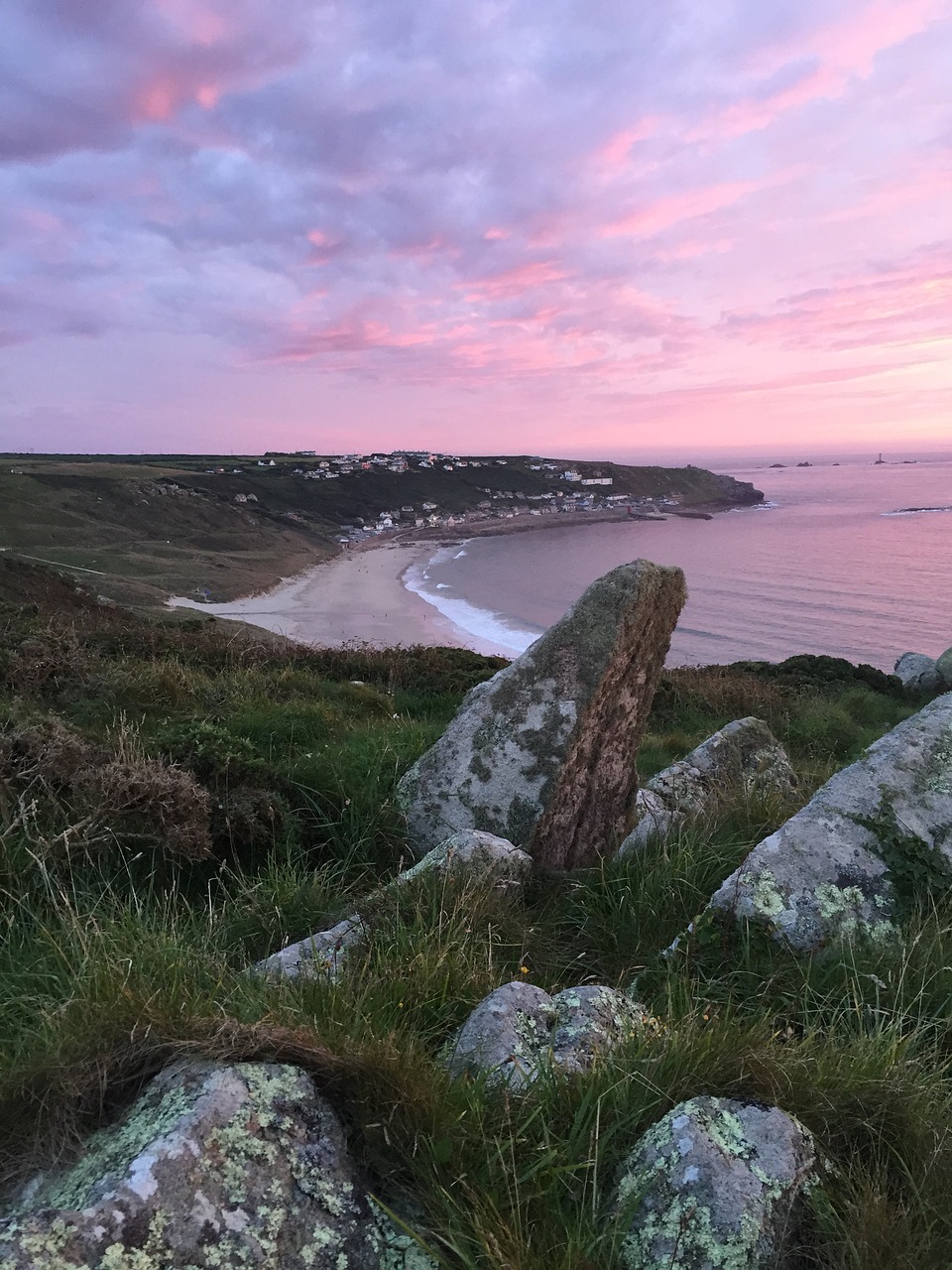 beach sunset cliff free photo