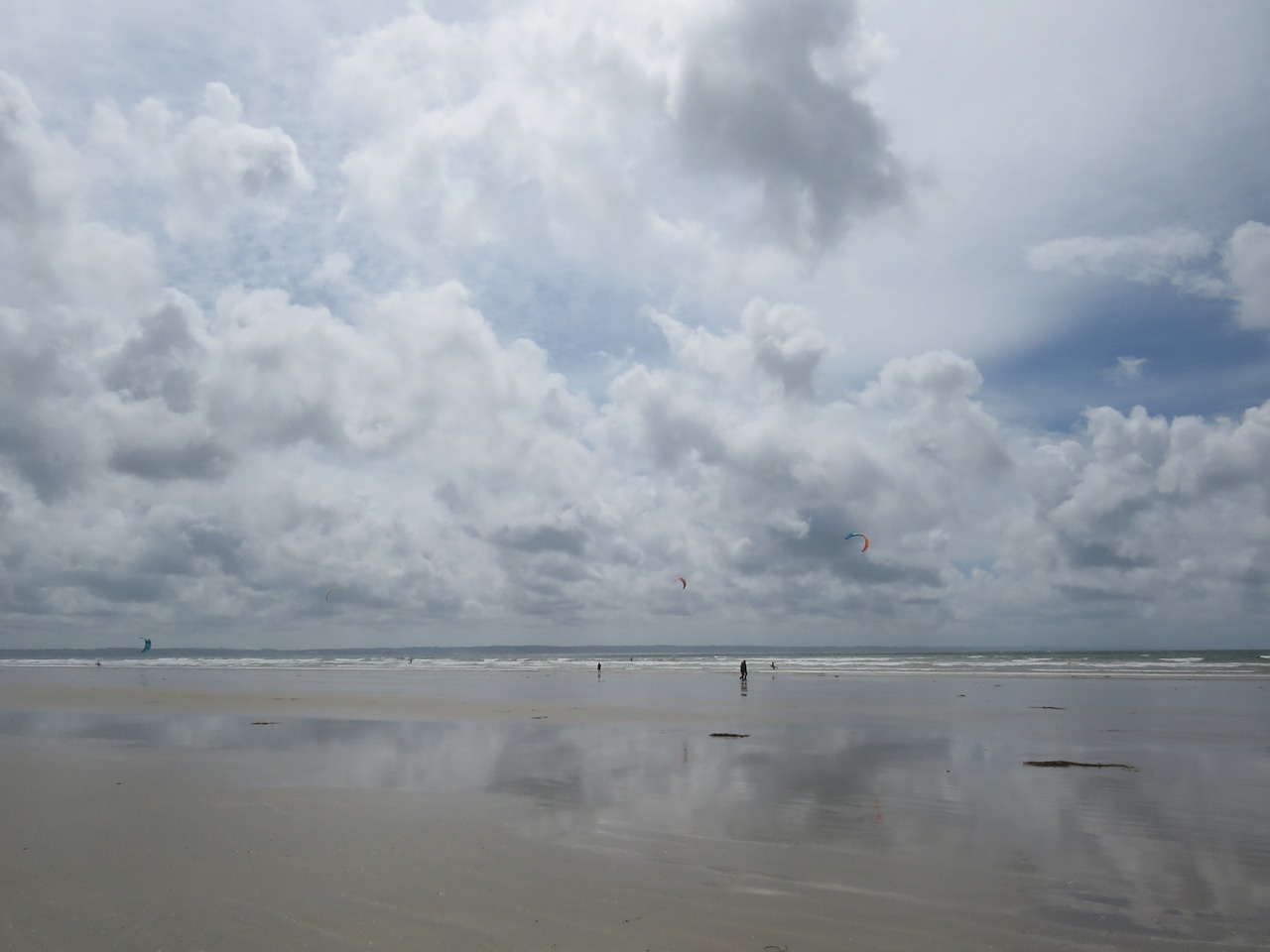 beach sky reflection free photo