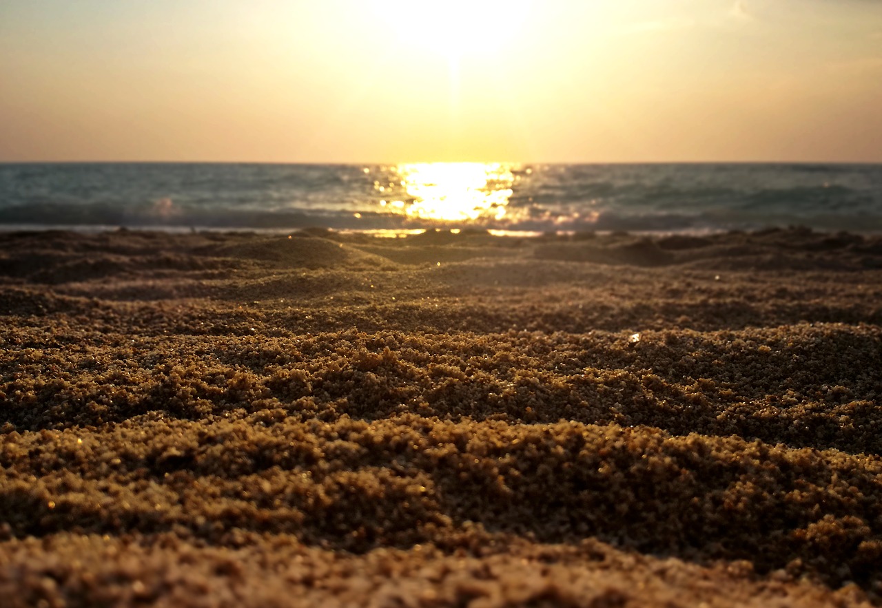 beach sunset sea free photo