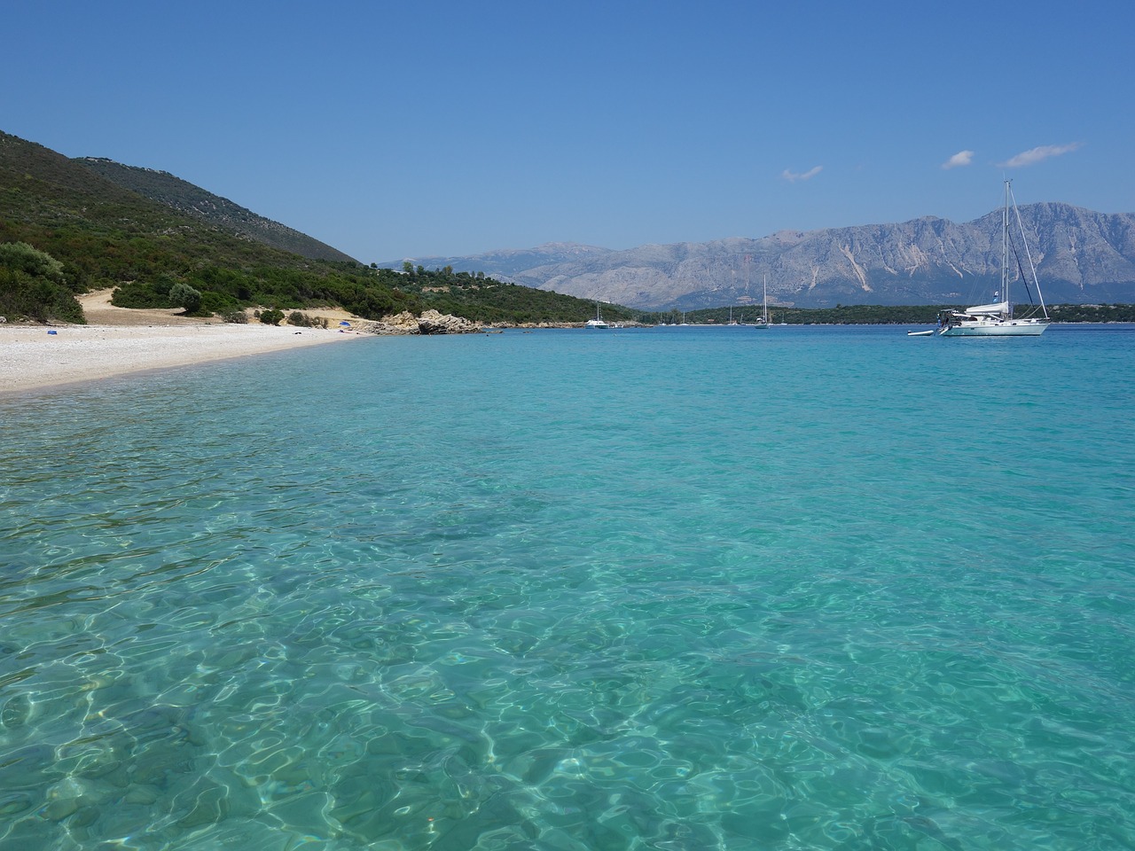 beach greece blue free photo