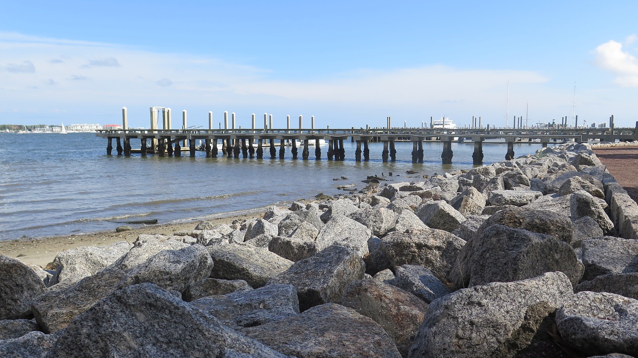 beach stone bridge free photo