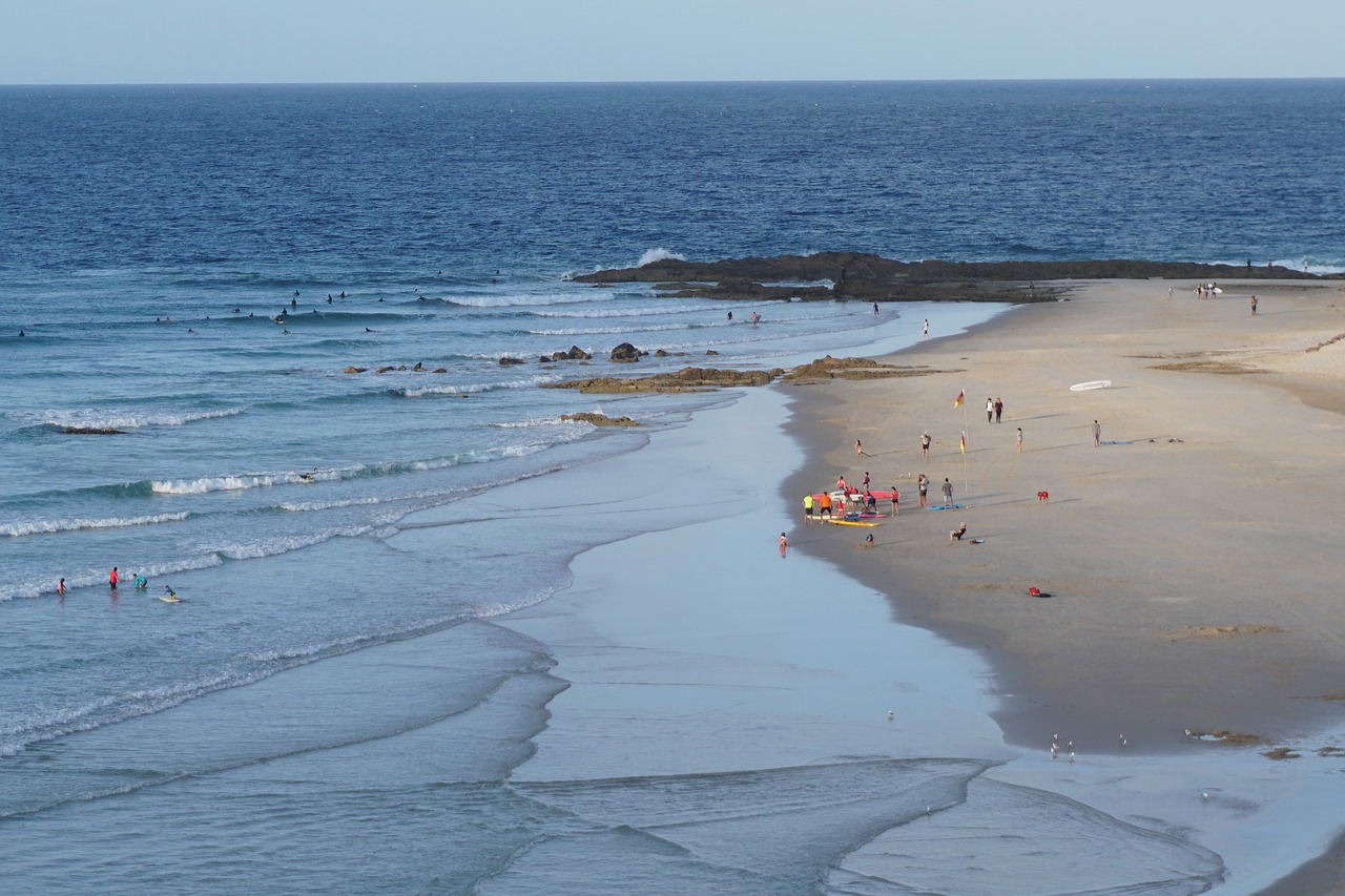 beach surfers sand free photo